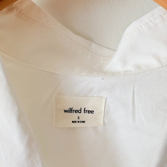 Aritzia Wilfred Free Relaxed Button Up Shirt White Size Small - Picture 7 of 9